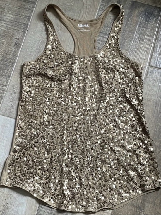 Express Tops - EXPRESS Gold/Copper Tank Blouse